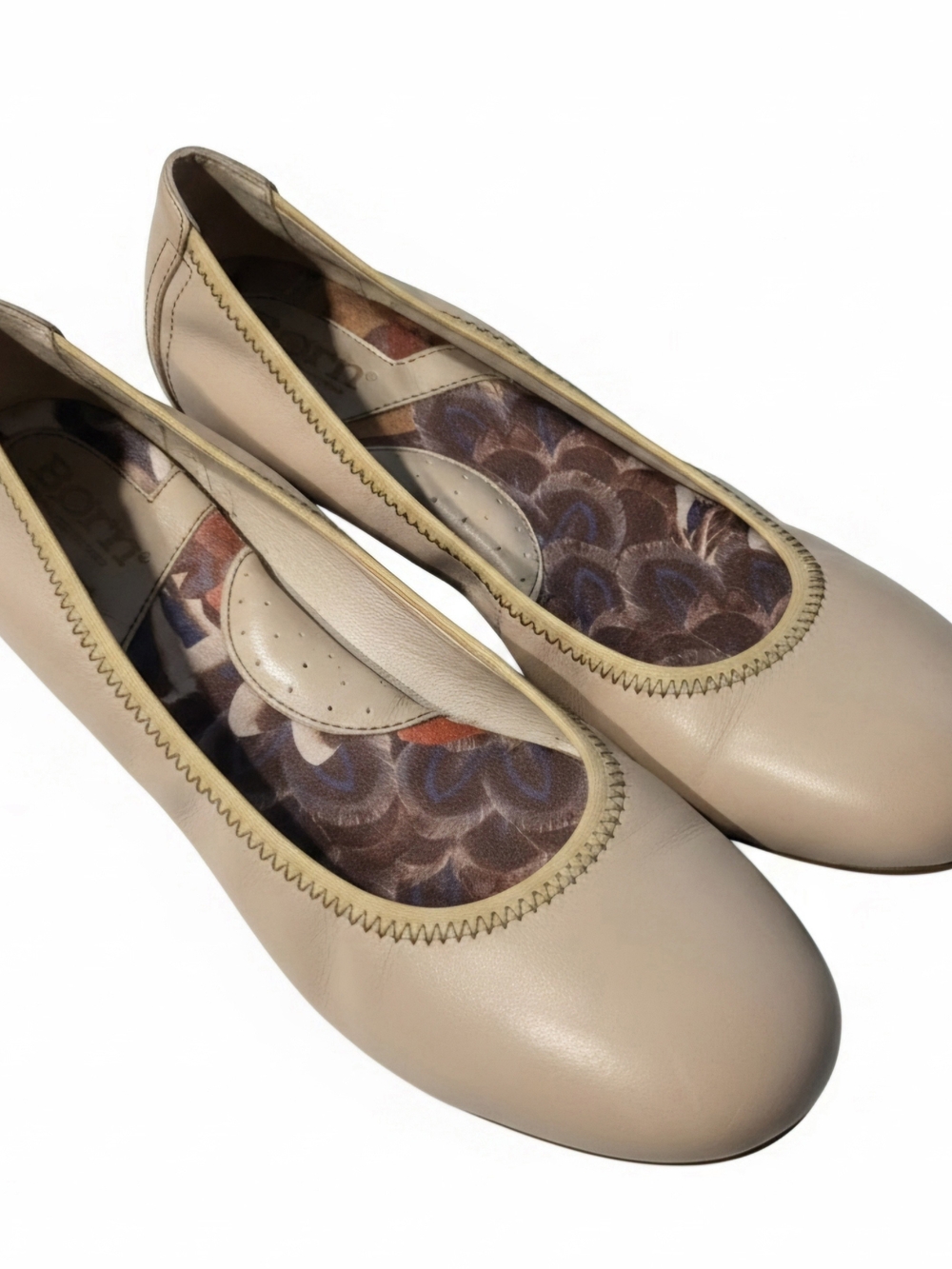 Born Julianne Leather Ballet Flats Tan Size 7